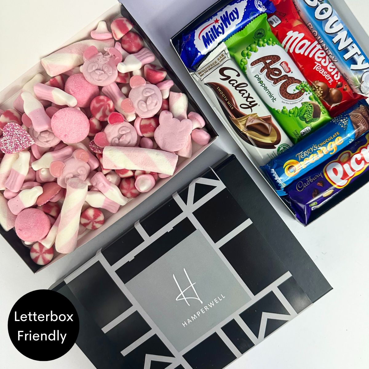 Pink Sweets Letterbox Gift Hamper - ScentiMelti Home Fragrance, Beauty & Gifts UK