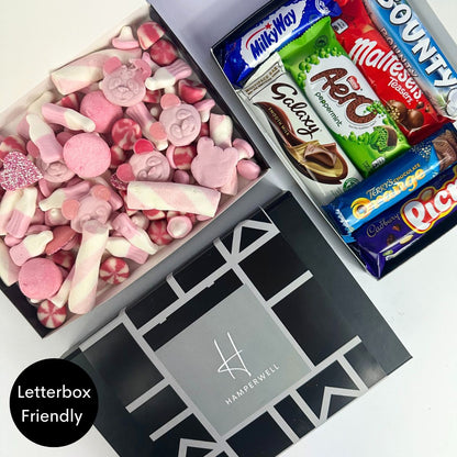 Pink Sweets Letterbox Gift Hamper - ScentiMelti Home Fragrance, Beauty & Gifts UK