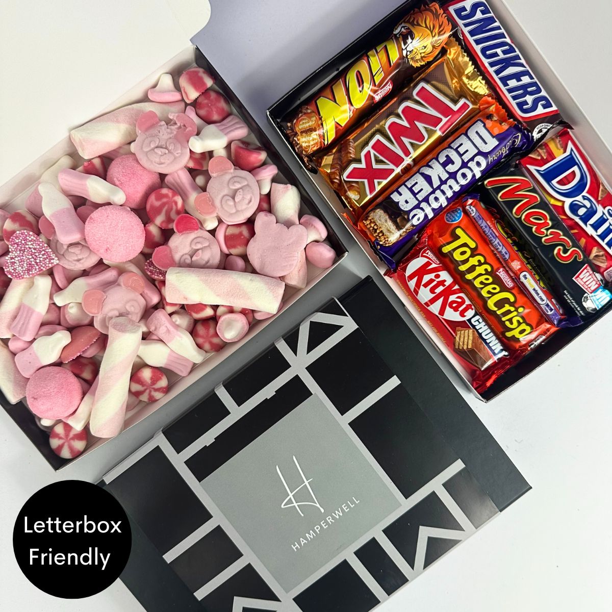 Pink Sweets Letterbox Gift Hamper - ScentiMelti Home Fragrance, Beauty & Gifts UK