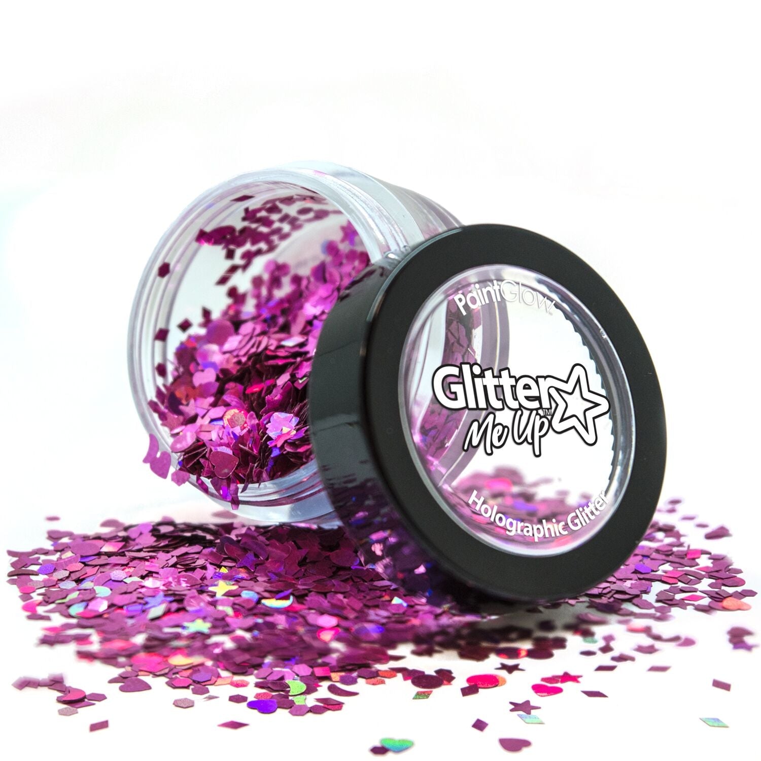 PaintGlow Holographic Chunky Glitter Shapes  – Vegan Cosmetic Glitter for Face, Body, Nails, Hair and Lip - ScentiMelti Home Fragrance, Beauty & Gifts UK