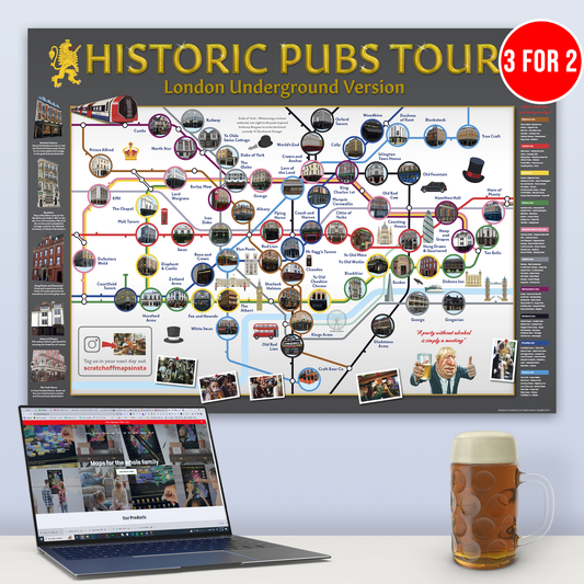 Historic London Pub Map Football Stadium Maps ScentiMelti Wax Melts