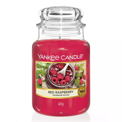 Yankee Candle Red Raspberry Classic Large Jar Candle - ScentiMelti  Yankee Candle Red Raspberry Classic Large Jar Candle