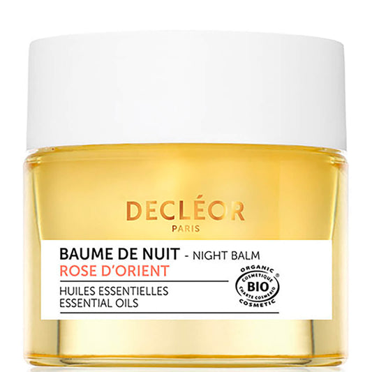 DECLÉOR Organic Rose Damascena Soothing Night Balm 15ml - ScentiMelti Home Fragrance, Beauty & Gifts UK