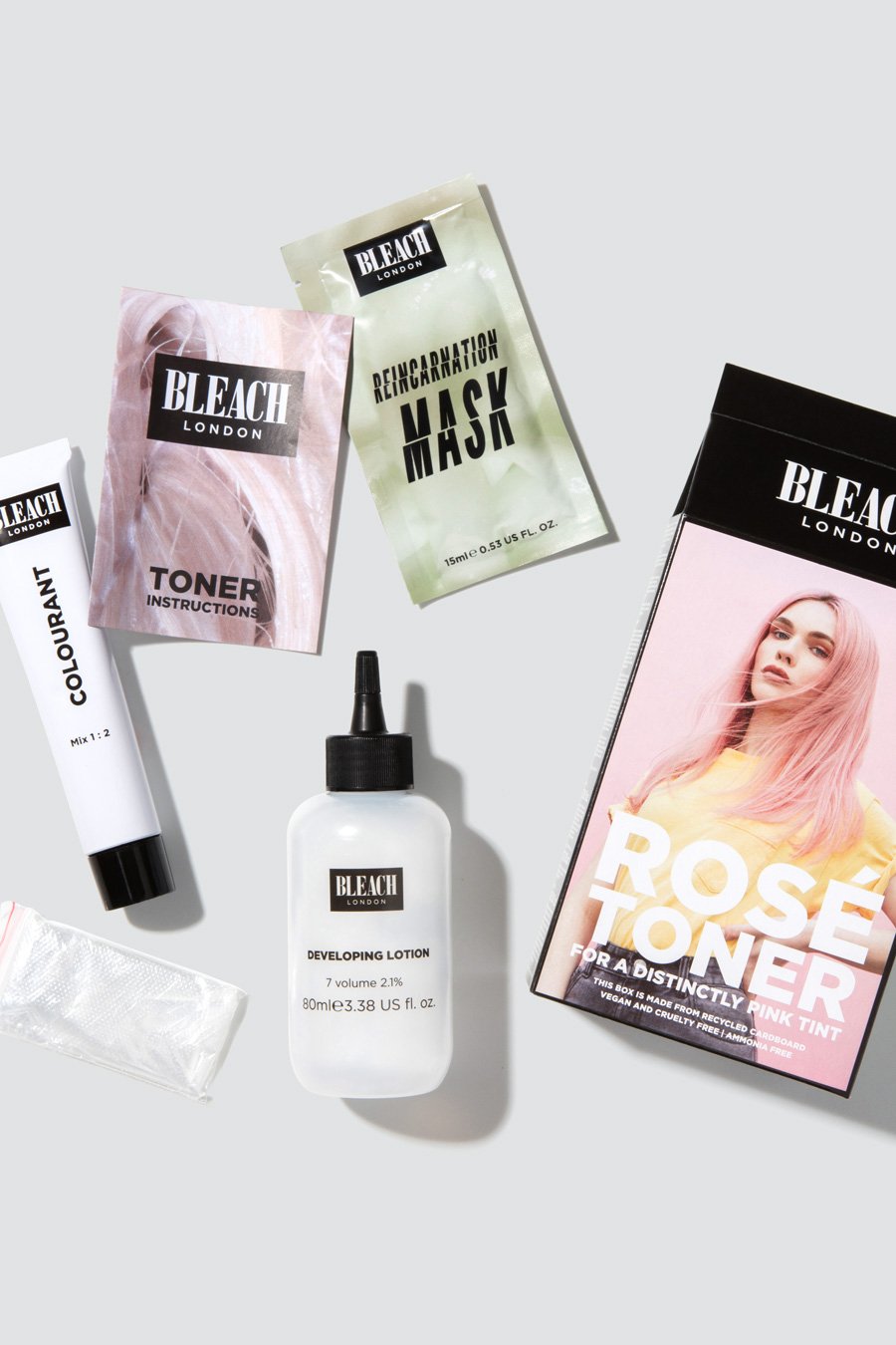 Bleach London Rose Toner Kit for a Distinctly Pink Tint - ScentiMelti Home Fragrance, Beauty & Gifts UK