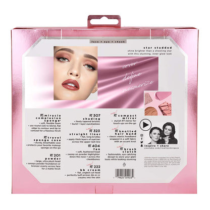 Real Techniques Limited Edition Star Studded Full Face Makeup Brush Set with Clutch, Hairband and Compact Mirror - ScentiMelti Home Fragrance, Beauty & Gifts UK