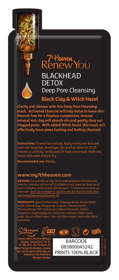 7th Heaven Renew You Blackhead Detox - Deep Pore Cleansing, 10ml Beauty Goddess ScentiMelti Wax Melts