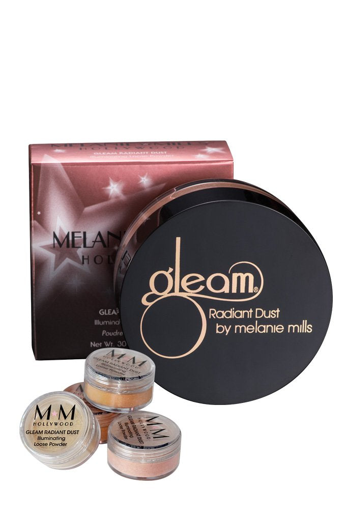 Melanie Mills Hollywood Gleam Radiant Dust Shimmering Loose Powder for Face & Body - Deep Gold Mini 1.5g - ScentiMelti Home Fragrance, Beauty & Gifts UK