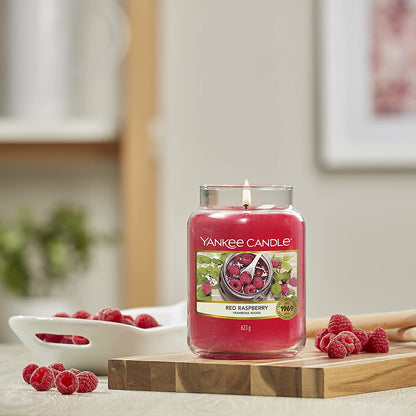 Yankee Candle Red Raspberry Classic Large Jar Candle - ScentiMelti  Yankee Candle Red Raspberry Classic Large Jar Candle