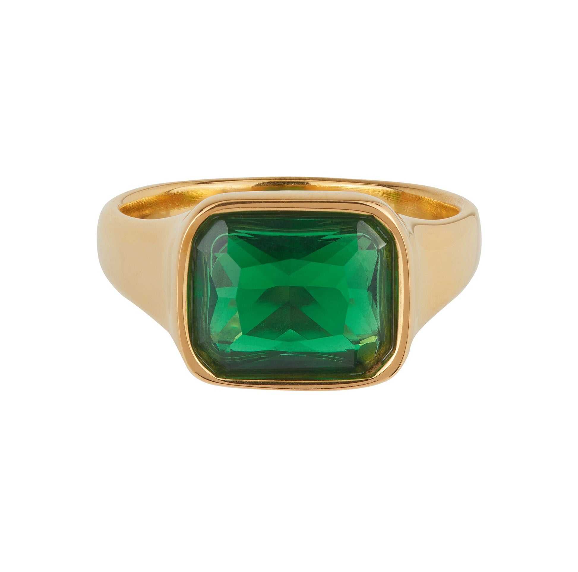 Square Cocktail Ring: Green - ScentiMelti Home Fragrance, Beauty & Gifts UK