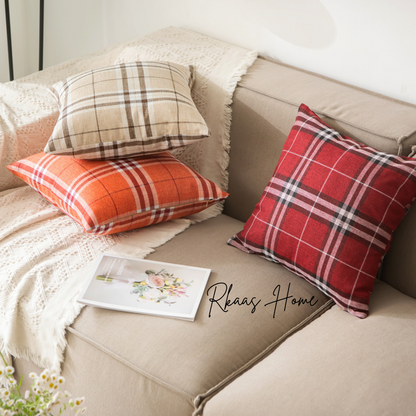 Tartan Check Cushion Cover Home Sofa 45x45 CM (18"x18") - ScentiMelti Home Fragrance, Beauty & Gifts UK