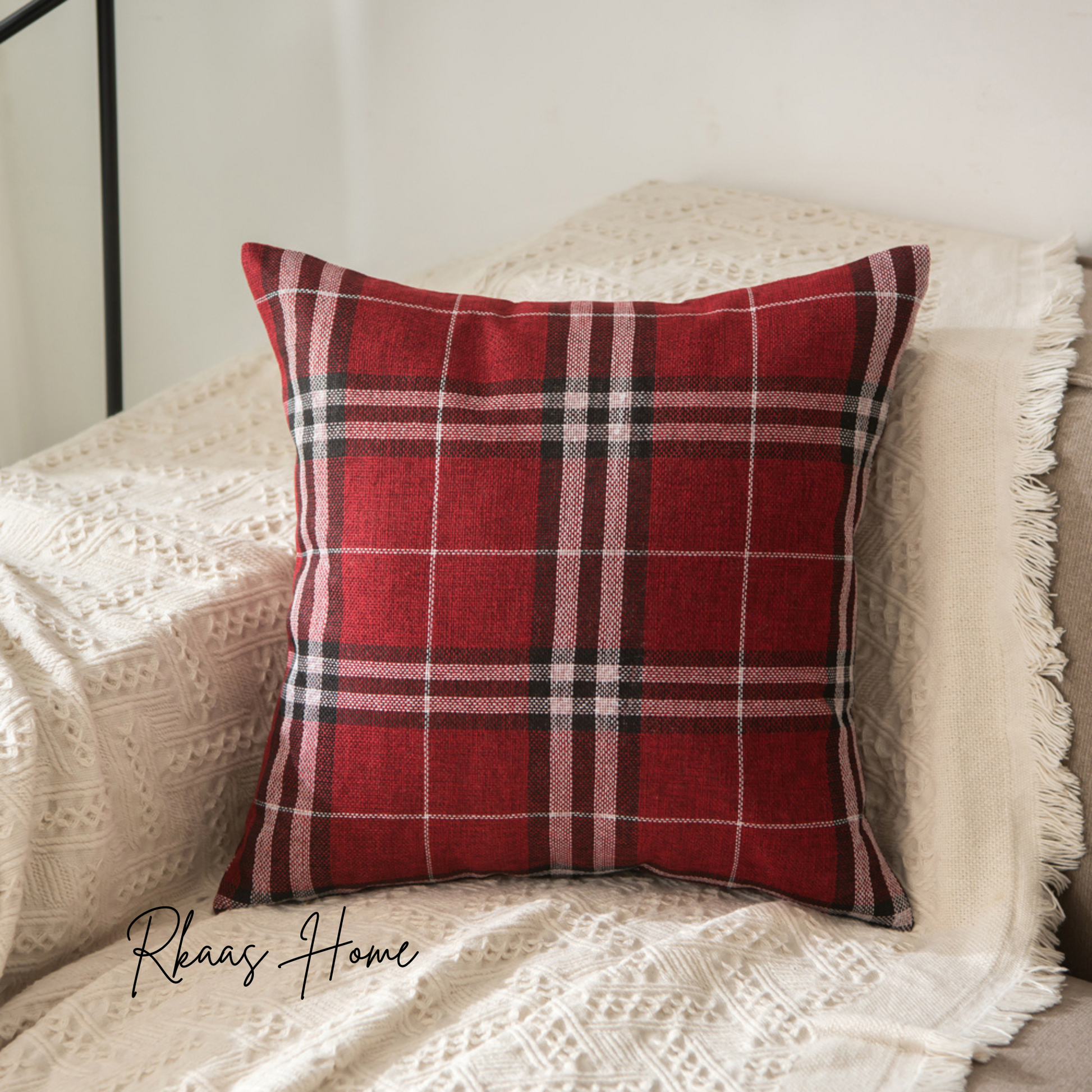 Tartan Check Cushion Cover Home Sofa 45x45 CM (18"x18") - ScentiMelti Home Fragrance, Beauty & Gifts UK