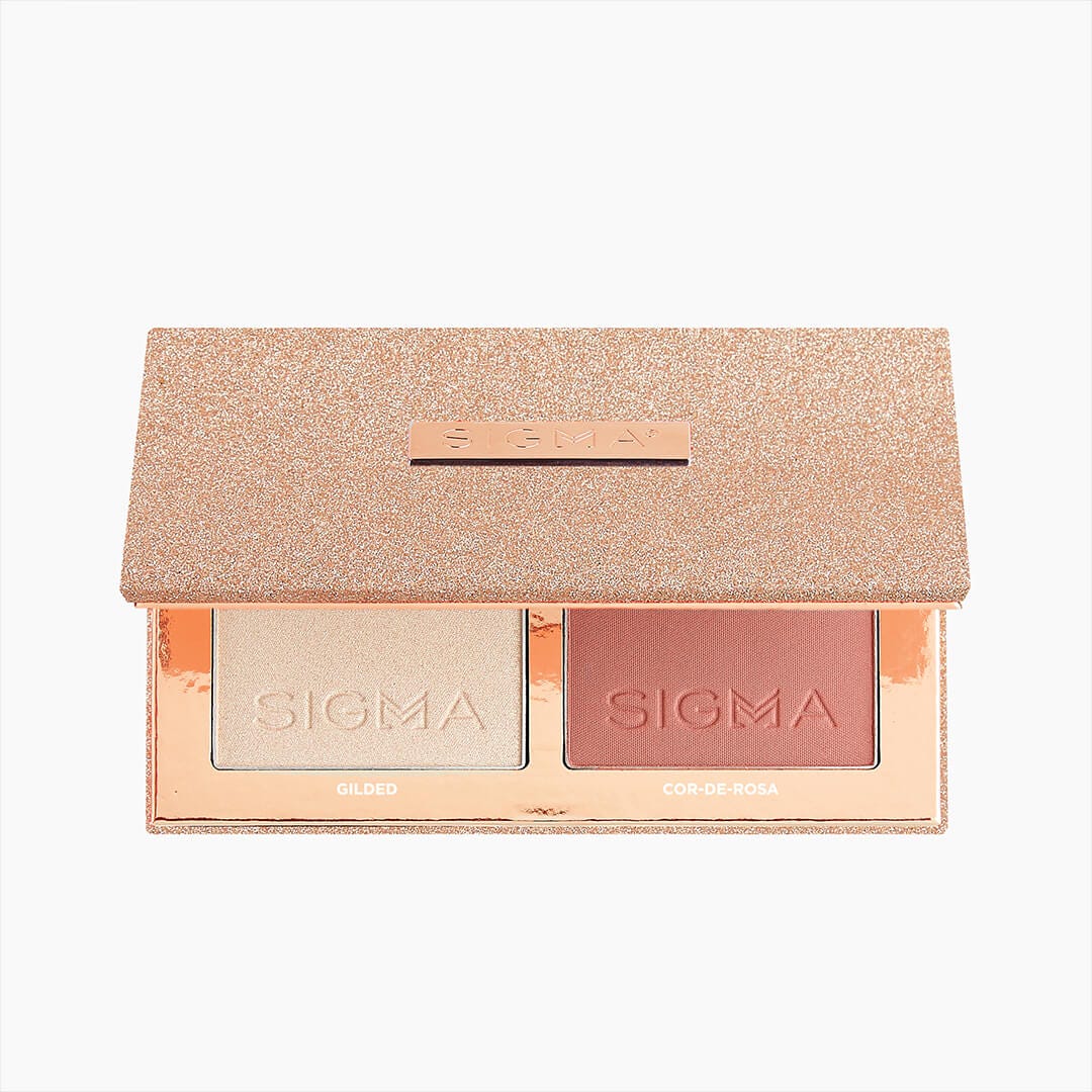 Sigma Beauty Rose Glow Cheek Duo - Highlighter and Blush with Travel Brush - ScentiMelti Home Fragrance, Beauty & Gifts UK