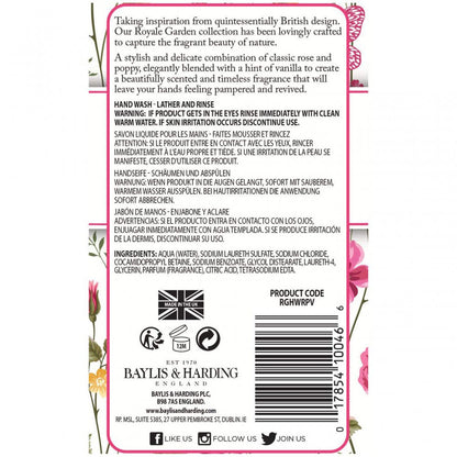 Baylis & Harding Rose, Poppy & Vanilla Hand Wash, 500ml - ScentiMelti Home Fragrance, Beauty & Gifts UK