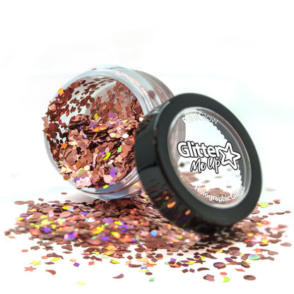 PaintGlow Holographic Chunky Glitter Shapes  – Vegan Cosmetic Glitter for Face, Body, Nails, Hair and Lip - ScentiMelti Home Fragrance, Beauty & Gifts UK