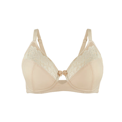 Rosie - Silk & Organic Cotton Lace Full Cup Wireless Bra