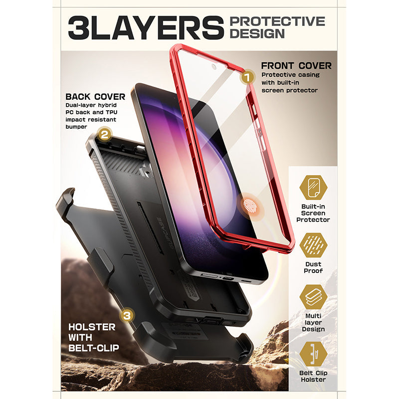 Galaxy S24 Plus Unicorn Beetle PRO Rugged Case-Metallic Red i-Blason UK ScentiMelti Wax Melts