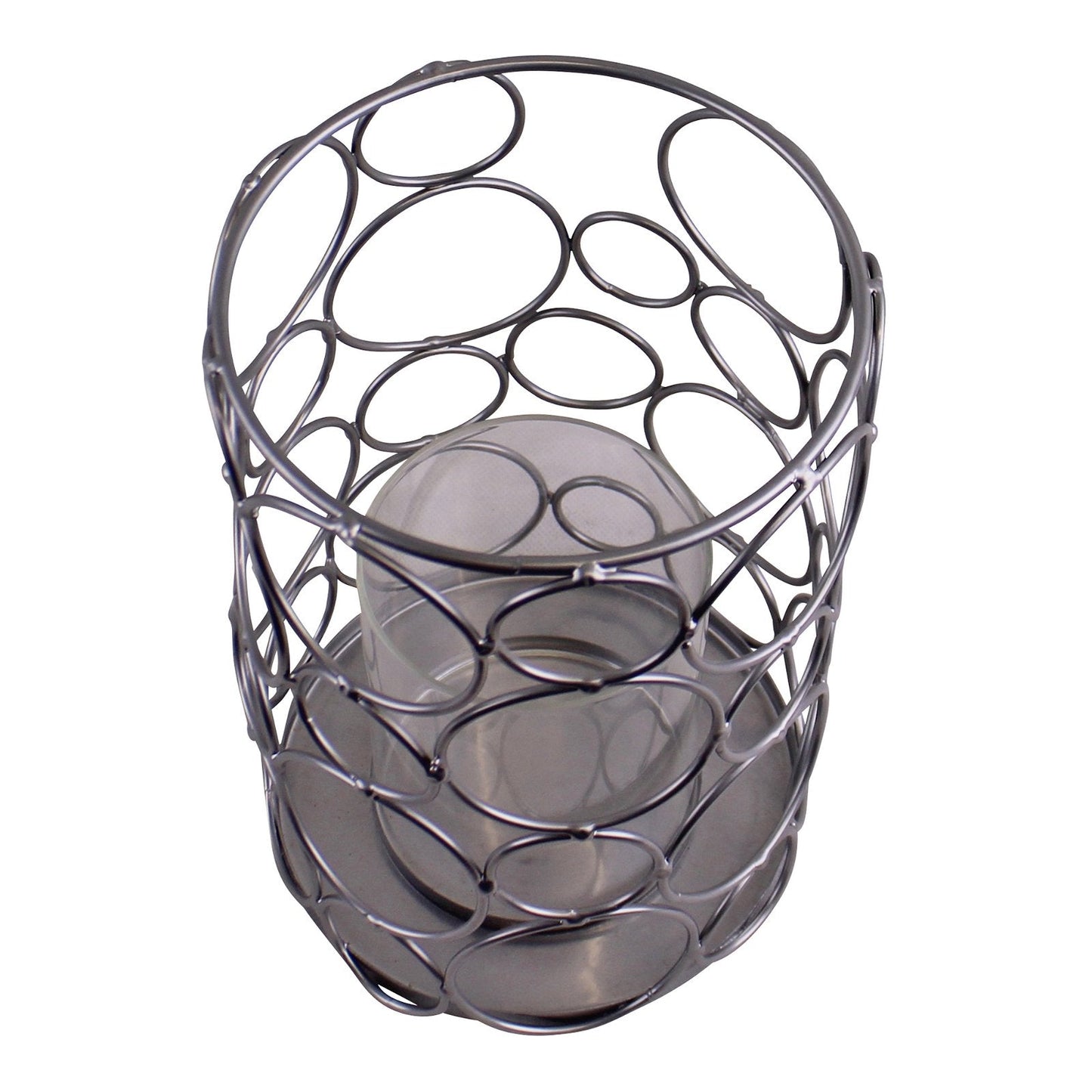 Large Silver Metal Abstract Design Candle Holder Billies Inks ScentiMelti Wax Melts