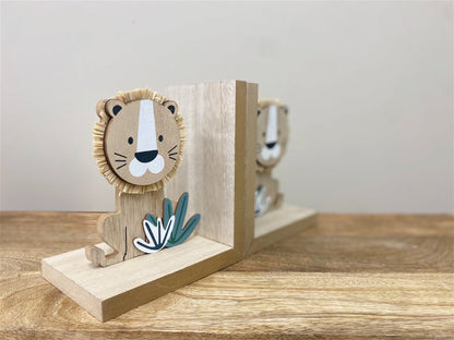 Set of Two Wooden Lion Bookends Billies Inks ScentiMelti Wax Melts