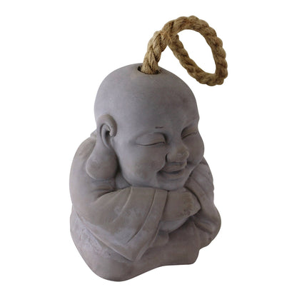 Smiling Buddha Grey Cement Doorstop - ScentiMelti Home Fragrance, Beauty & Gifts UK