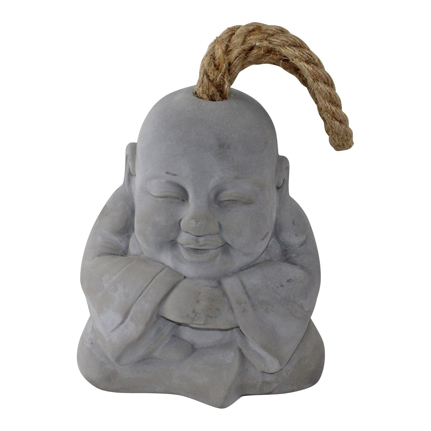 Smiling Buddha Grey Cement Doorstop - ScentiMelti Home Fragrance, Beauty & Gifts UK