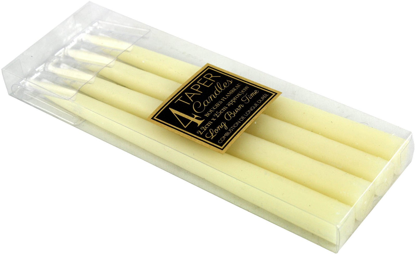 Set Of 4 Ivory Taper Candles - ScentiMelti Home Fragrance, Beauty & Gifts UK