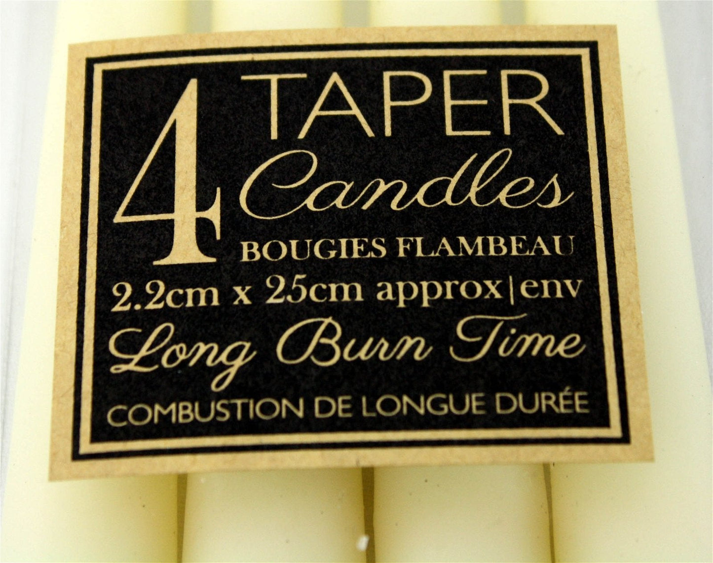 Set Of 4 Ivory Taper Candles - ScentiMelti Home Fragrance, Beauty & Gifts UK