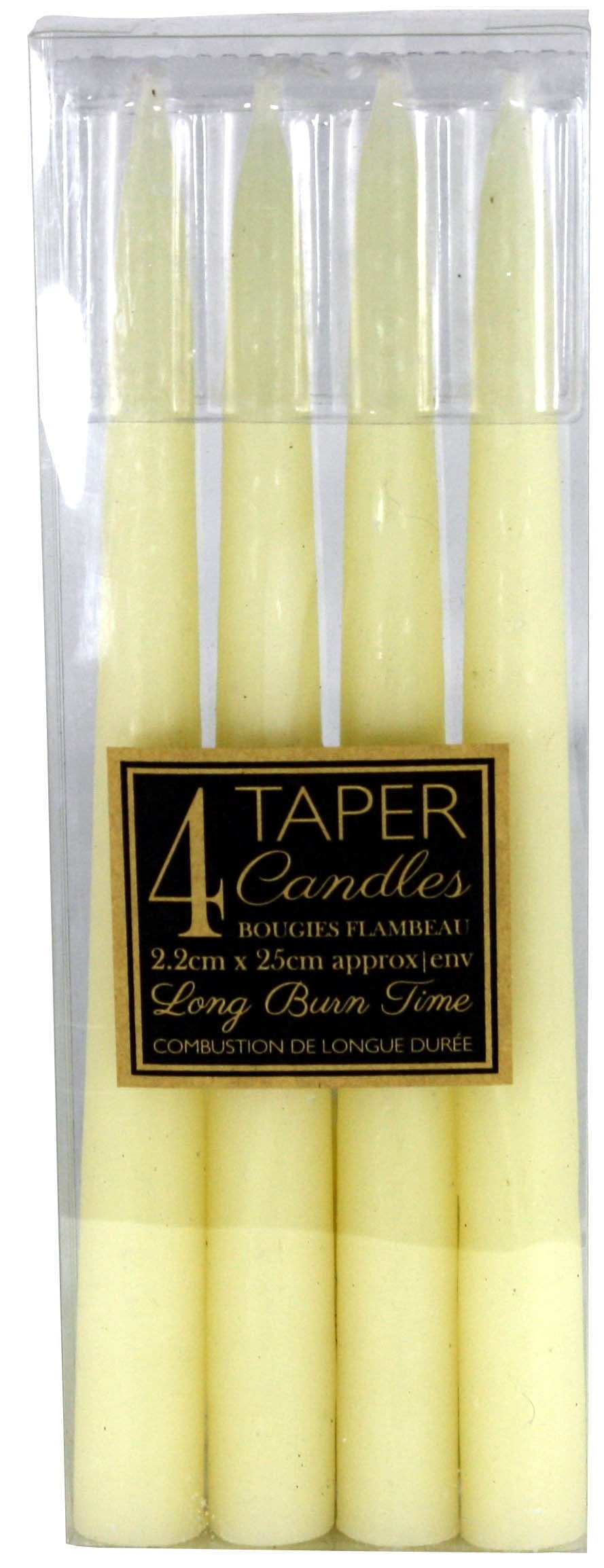 Set Of 4 Ivory Taper Candles - ScentiMelti Home Fragrance, Beauty & Gifts UK