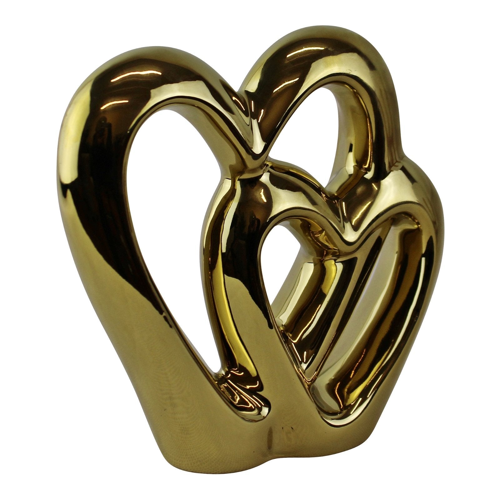 Gold Double Heart Ornament, 15cm. Billies Inks ScentiMelti Wax Melts