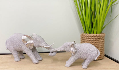 Silver Beaded Elephants Two Piece Mother & Calf Billies Inks ScentiMelti Wax Melts