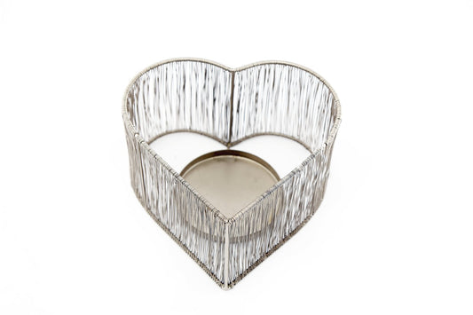 Silver Heart Tealight Holder Billies Inks ScentiMelti Wax Melts