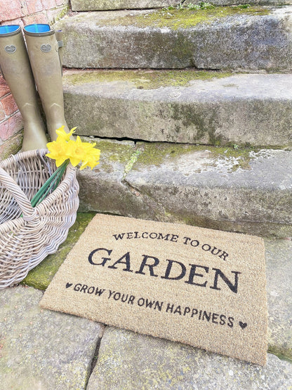 Grow Your Own Happiness Potting Shed Doormat - ScentiMelti Home Fragrance, Beauty & Gifts UK