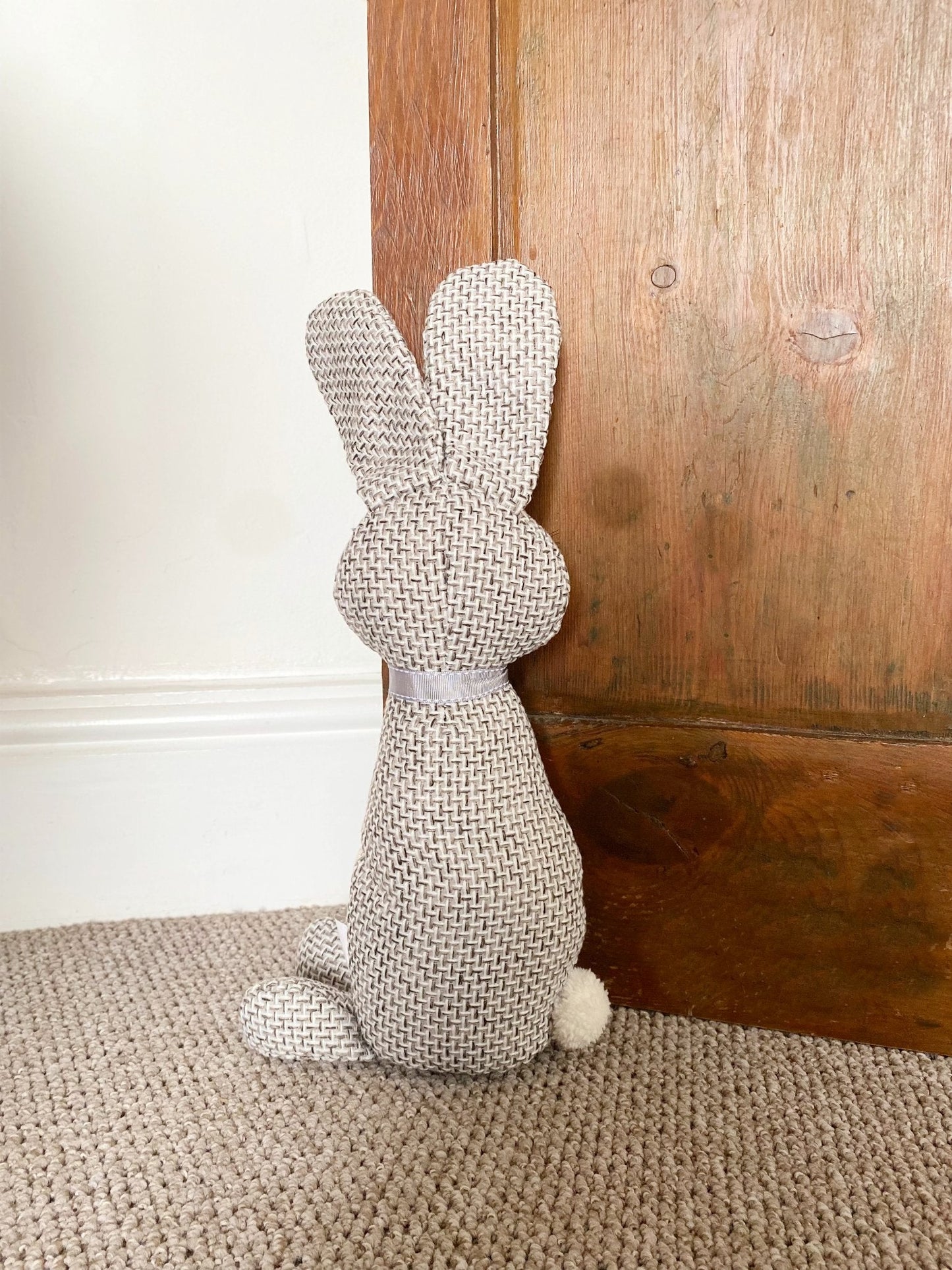 Woven Fabric Rabbit Doorstop - ScentiMelti Home Fragrance, Beauty & Gifts UK