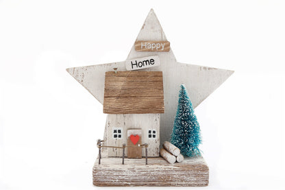 Star & House Scene Ornament 18cm Billies Inks ScentiMelti Wax Melts