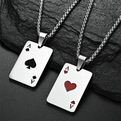 Ace of Spades & Hearts Necklace - ScentiMelti Home Fragrance, Beauty & Gifts UK