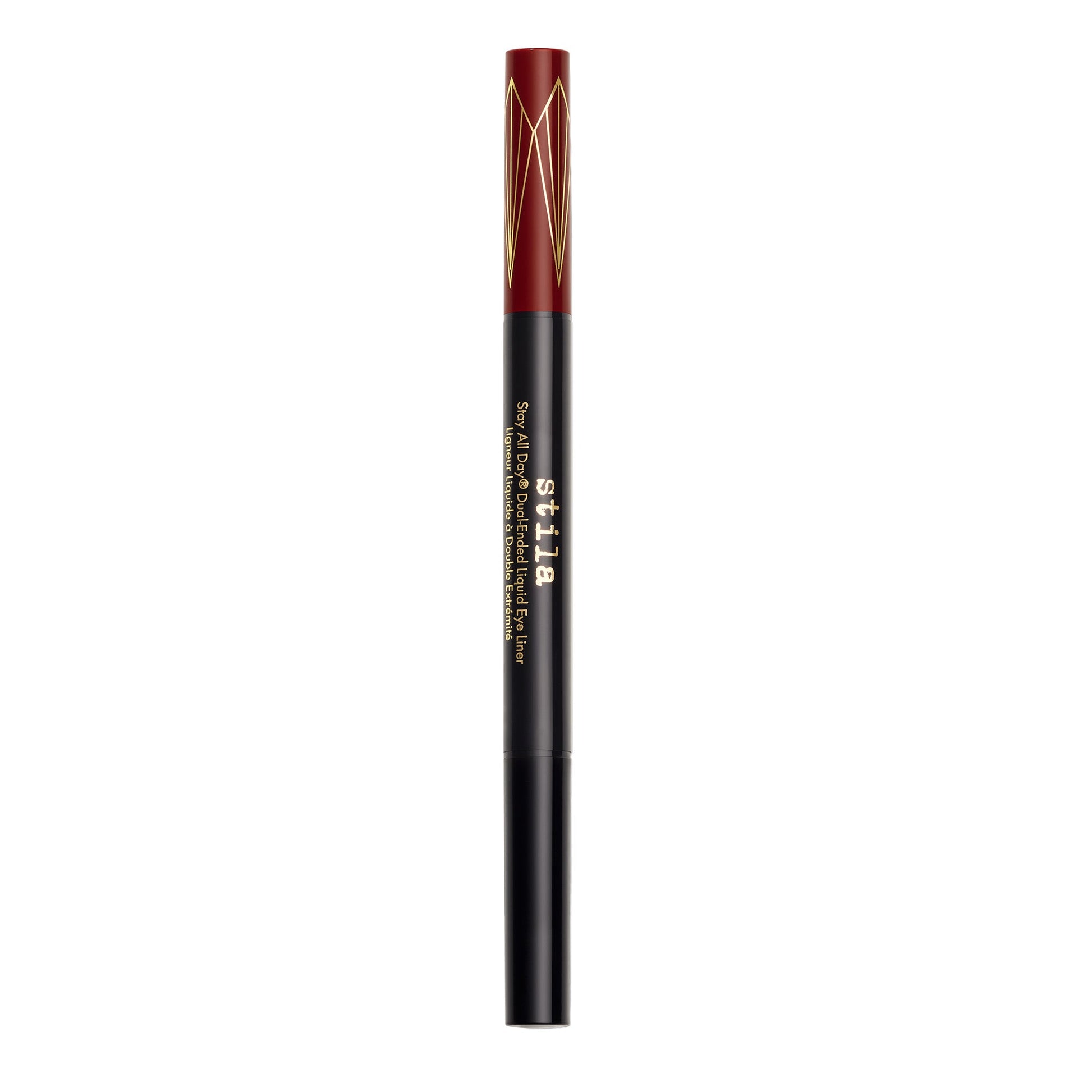 Stila Stay All Day® Dual-Ended Waterproof Liquid Eye Liner: Shimmer Micro Tip Sangria and Intense Black - ScentiMelti Home Fragrance, Beauty & Gifts UK