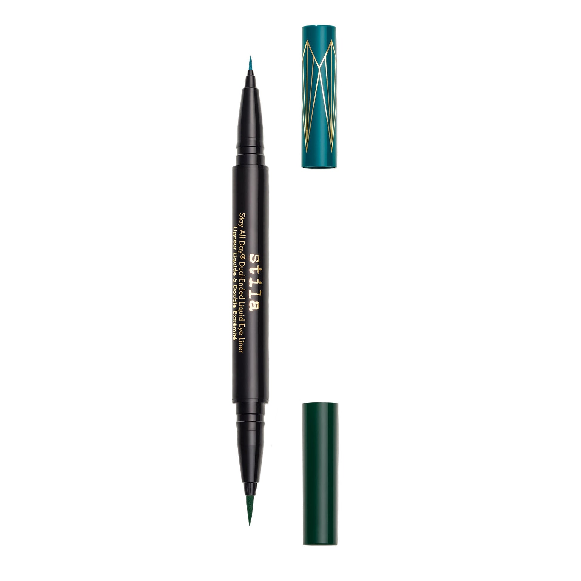 Stila Stay All Day® Dual-Ended Waterproof Liquid Eye Liner: Two Colours - Teal and Intense Jade - ScentiMelti Home Fragrance, Beauty & Gifts UK