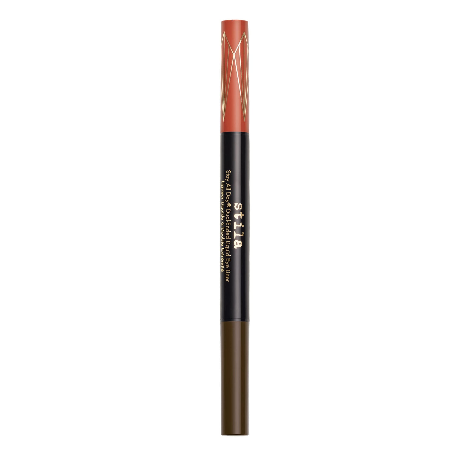 Stila Stay All Day® Dual-Ended Waterproof Liquid Eye Liner: Two Colours - Amber and Dark Brown - ScentiMelti Home Fragrance, Beauty & Gifts UK