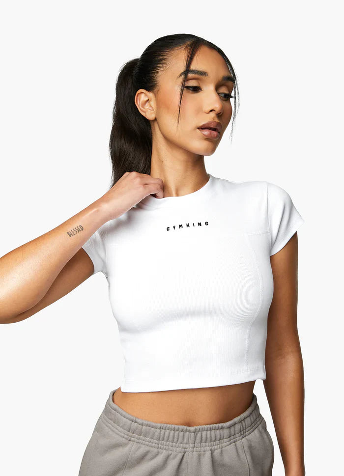 Gym King Shadow Rib Tee - White LITCollective ScentiMelti Wax Melts