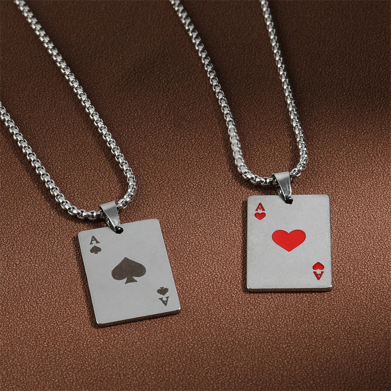 Ace of Spades & Hearts Necklace - ScentiMelti Home Fragrance, Beauty & Gifts UK