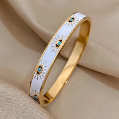 Enamel & Gold All-Seeing Eye Bracelet - ScentiMelti Home Fragrance, Beauty & Gifts UK