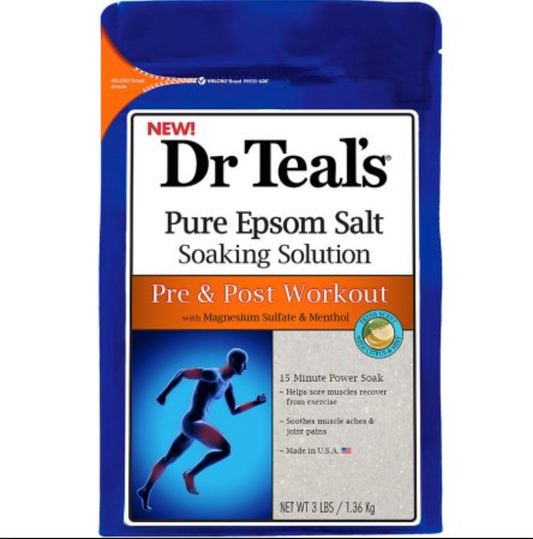 Dr Teal's Pre and Post Workout Soaking Salt Solution, 1.36kg - ScentiMelti Home Fragrance, Beauty & Gifts UK