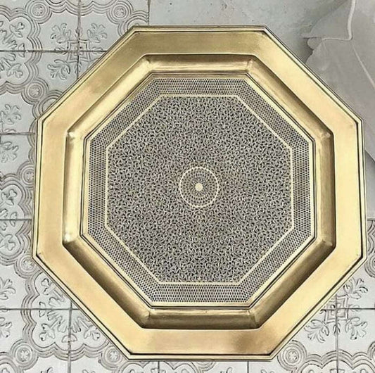 Brass table, Moroccan table, Handmade crafted Moulouda Home ScentiMelti Wax Melts