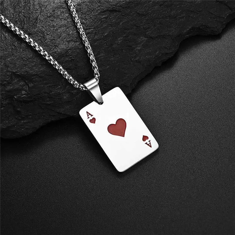 Ace of Spades & Hearts Necklace - ScentiMelti Home Fragrance, Beauty & Gifts UK