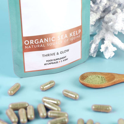 Organic Sea Kelp Supplement Capsules x 60 | Natural Iodine | 2 Month Refill Pouch Birch & Wilde ScentiMelti Wax Melts