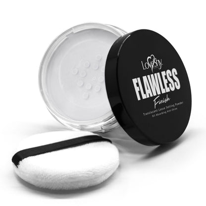 LoveShy Vegan Loose Setting Powder 5g with makeup sponge, translucent loose setting powder Beauty Goddess ScentiMelti Wax Melts