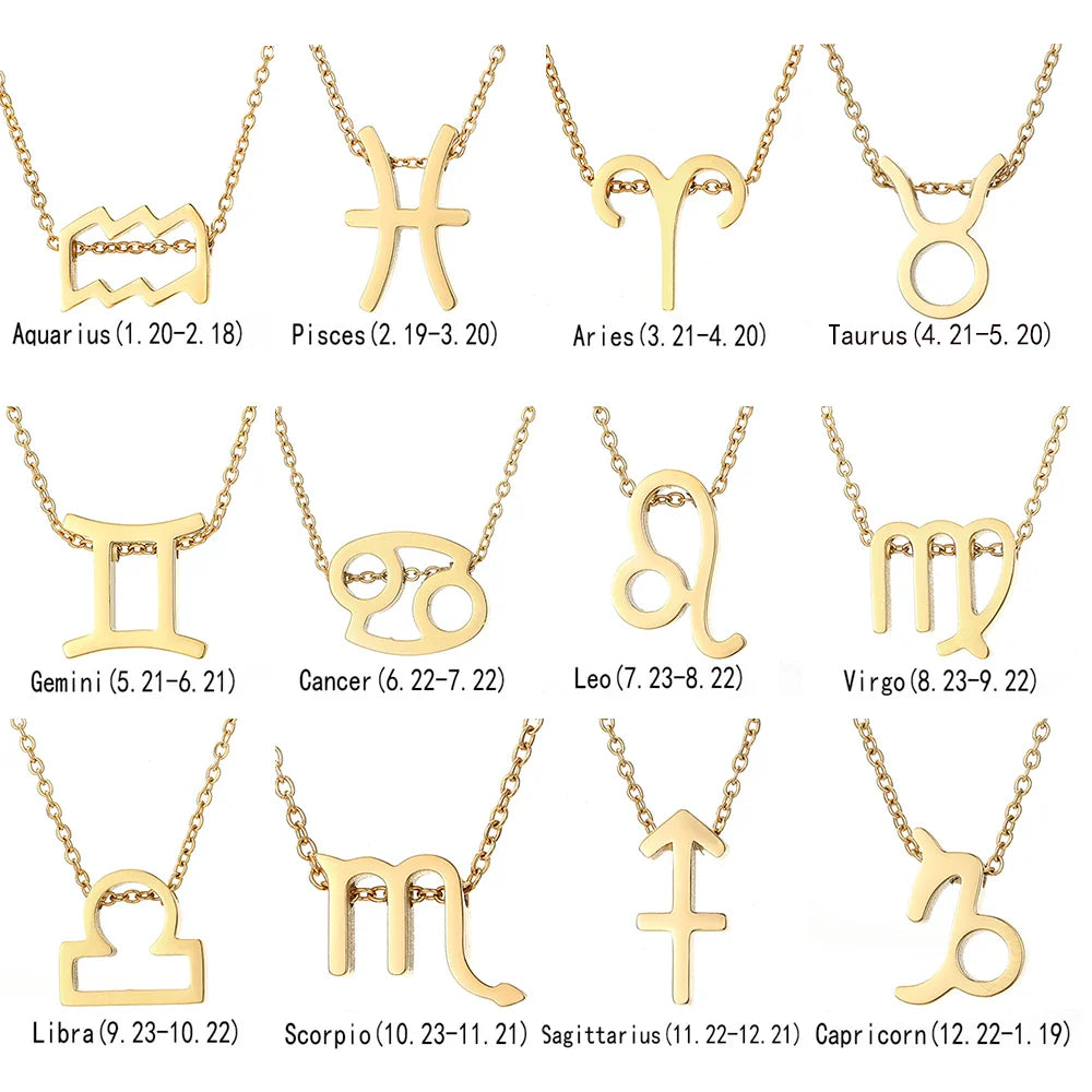 Zodiac Sign Splendour Necklace - Gold/Silver - ScentiMelti Home Fragrance, Beauty & Gifts UK