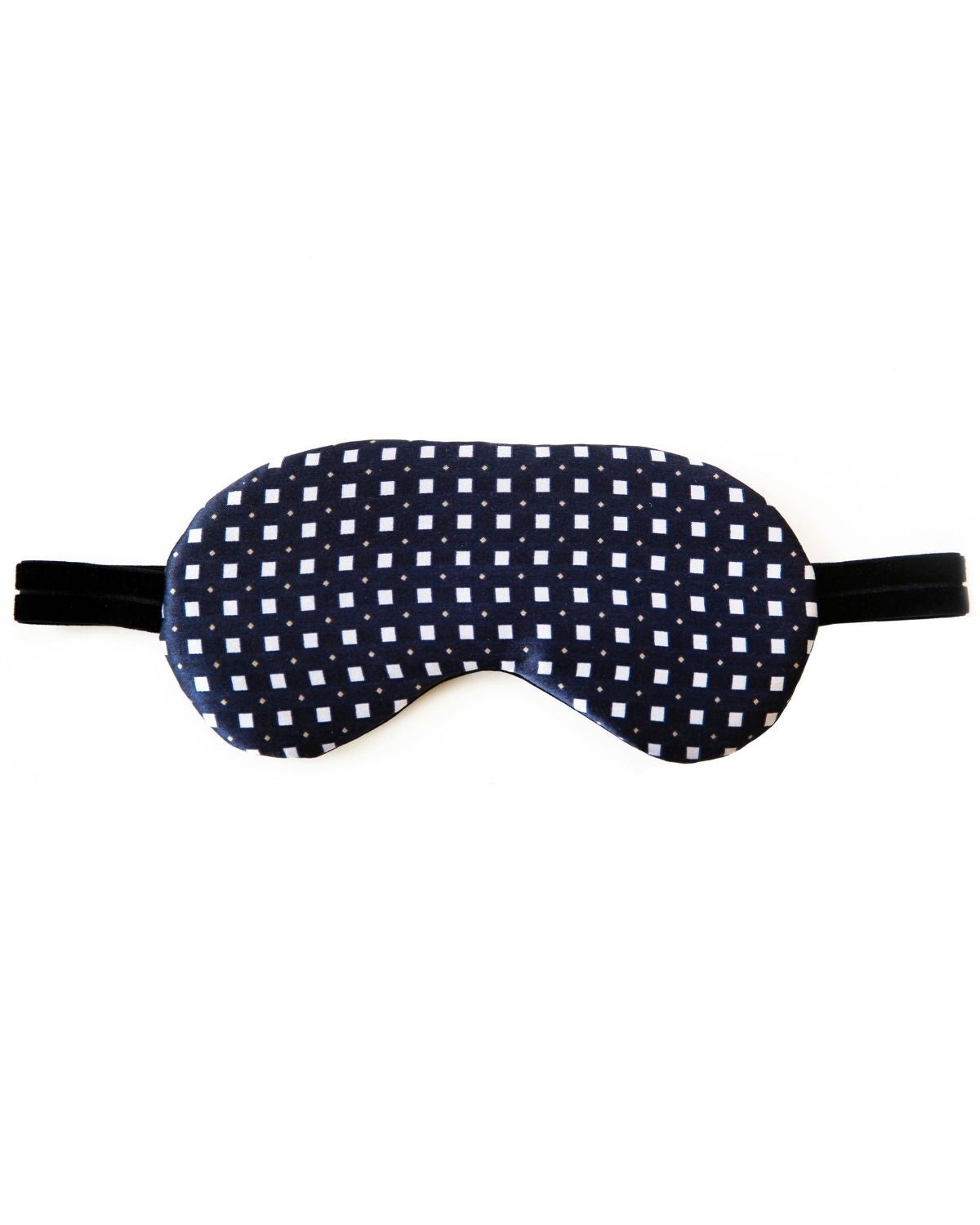 Silk Sleep Mask In Inky Blue Dotted - ScentiMelti Home Fragrance, Beauty & Gifts UK