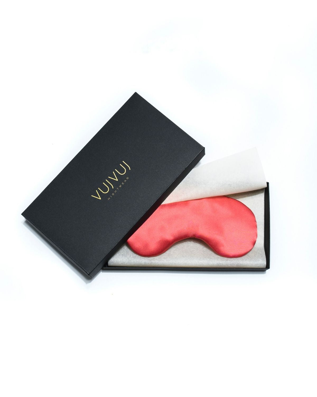 Silk Sleep Mask In Coral - ScentiMelti Home Fragrance, Beauty & Gifts UK