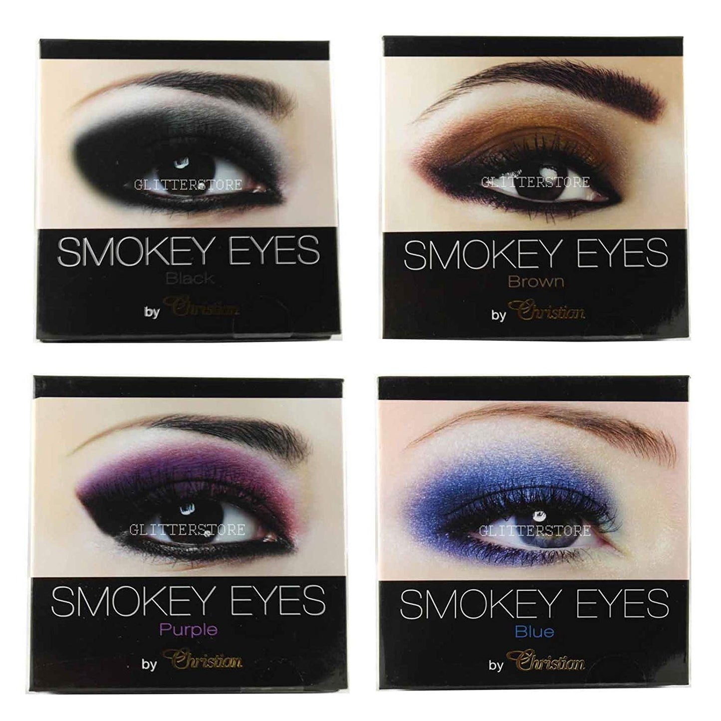 Christian Faye Smokey Eye 6 Colour Palette in Black - ScentiMelti Home Fragrance, Beauty & Gifts UK