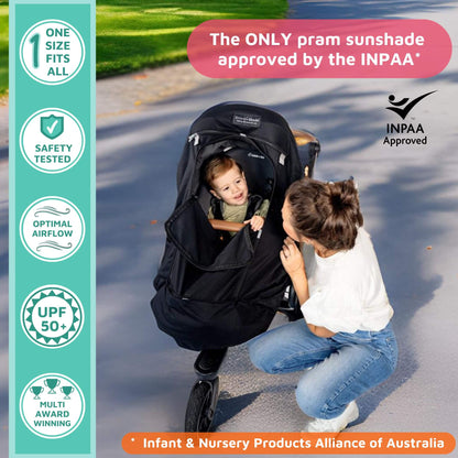 SnoozeShade Plus Extra (6m+) | Buggy & pushchair sun shade | Universal fit, blocks up to 99% of UV & helps little ones nap - ScentiMelti Home Fragrance, Beauty & Gifts UK